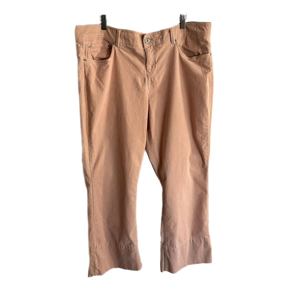 Tommy Hilfiger Pink Women's Corduroy Capri Pants, Size 18, Pre-owned